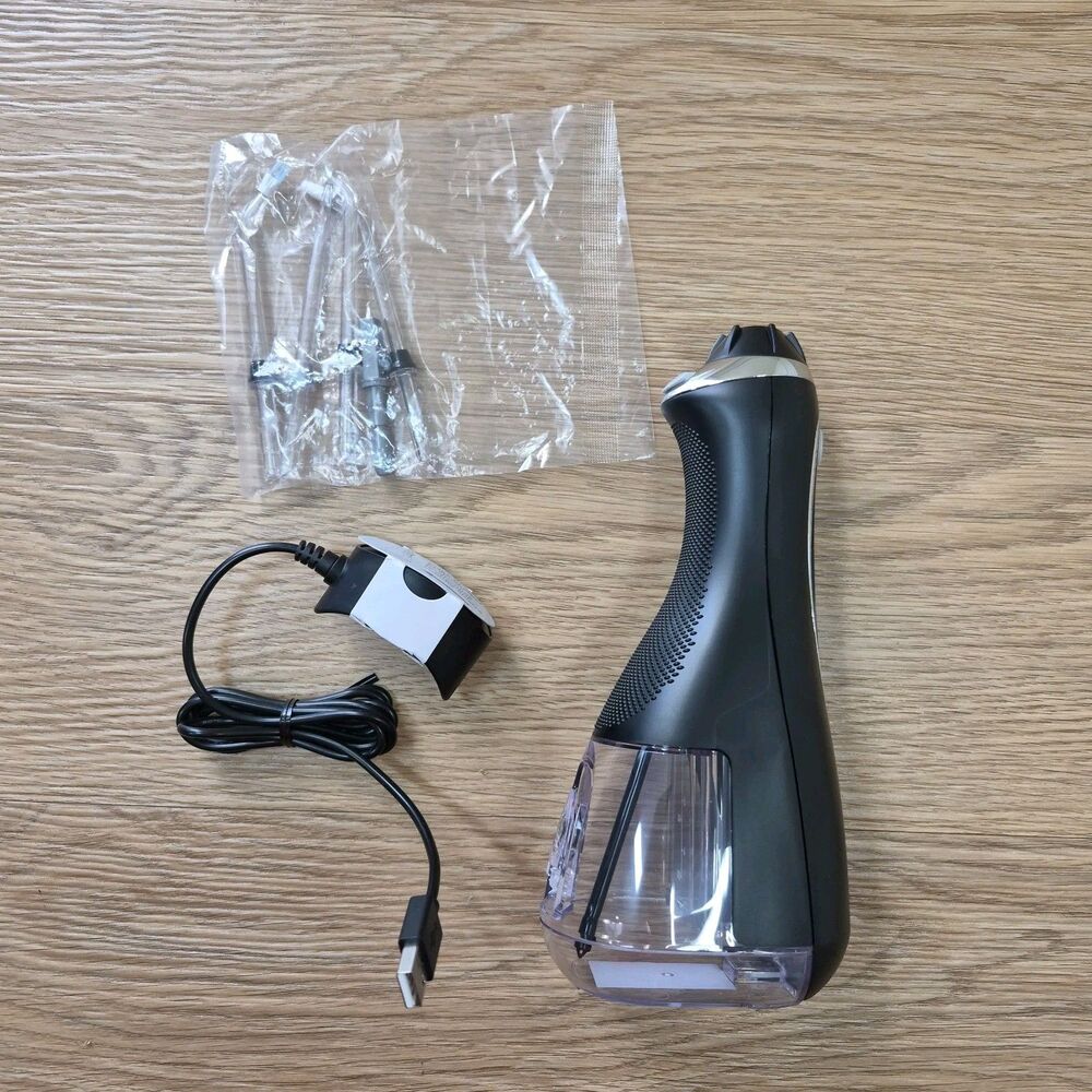 Waterpik Cordless Advanced 2.0 Water Flosser 4 Tips Black Tooth Defender